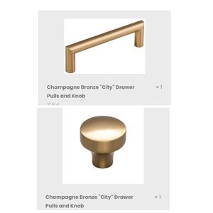 ⭐️NWT⭐️ Champagne Bronze Drawer Pull & Cabinet Knob By Forge Hardware Studio
